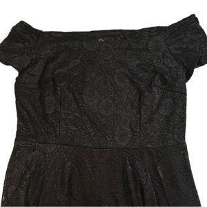 Black lace dress off the shoulder 2X